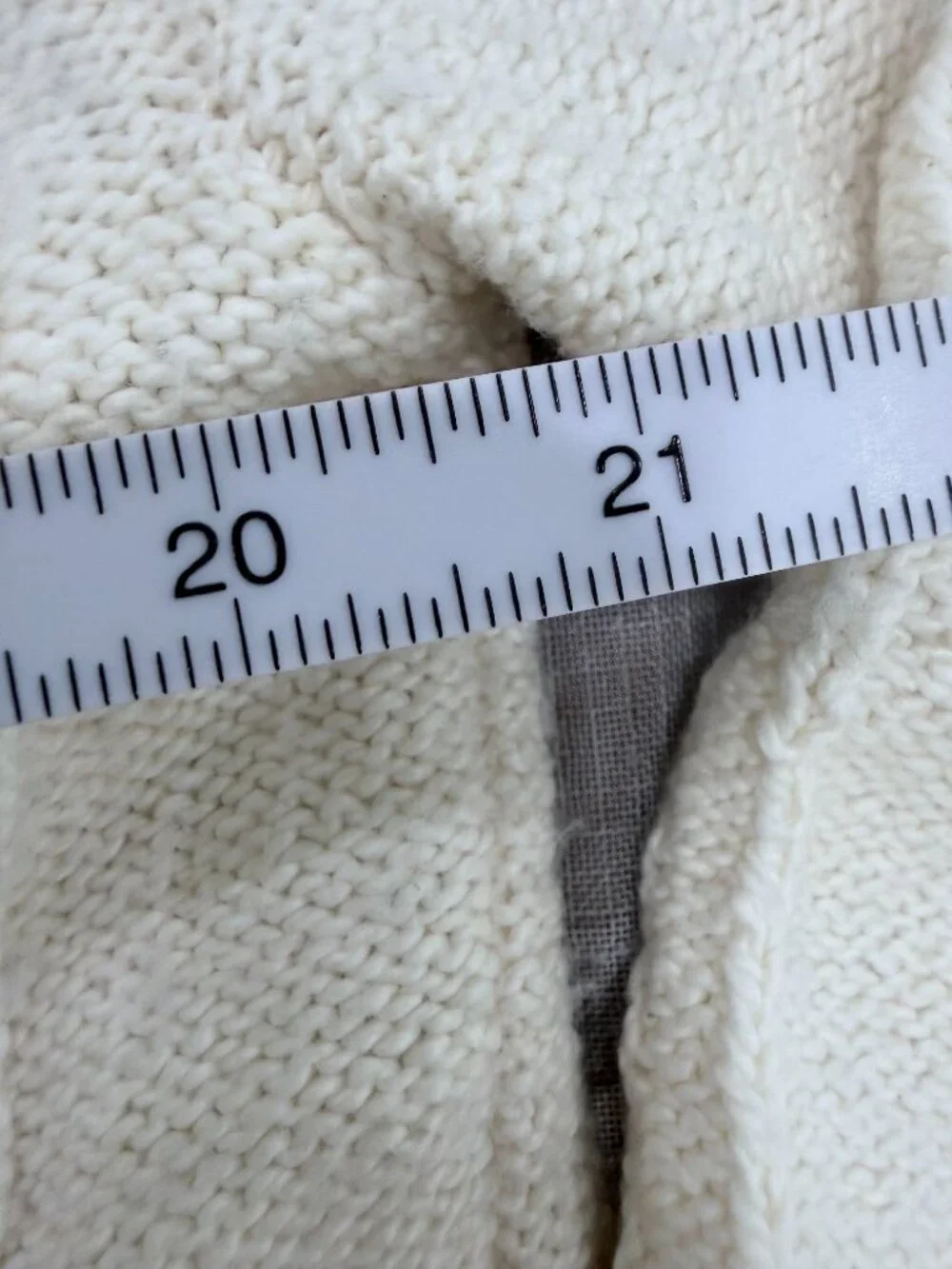 Talbots Petites XL Cream Cable Knit Cardigan Cotton Button Front Preppy